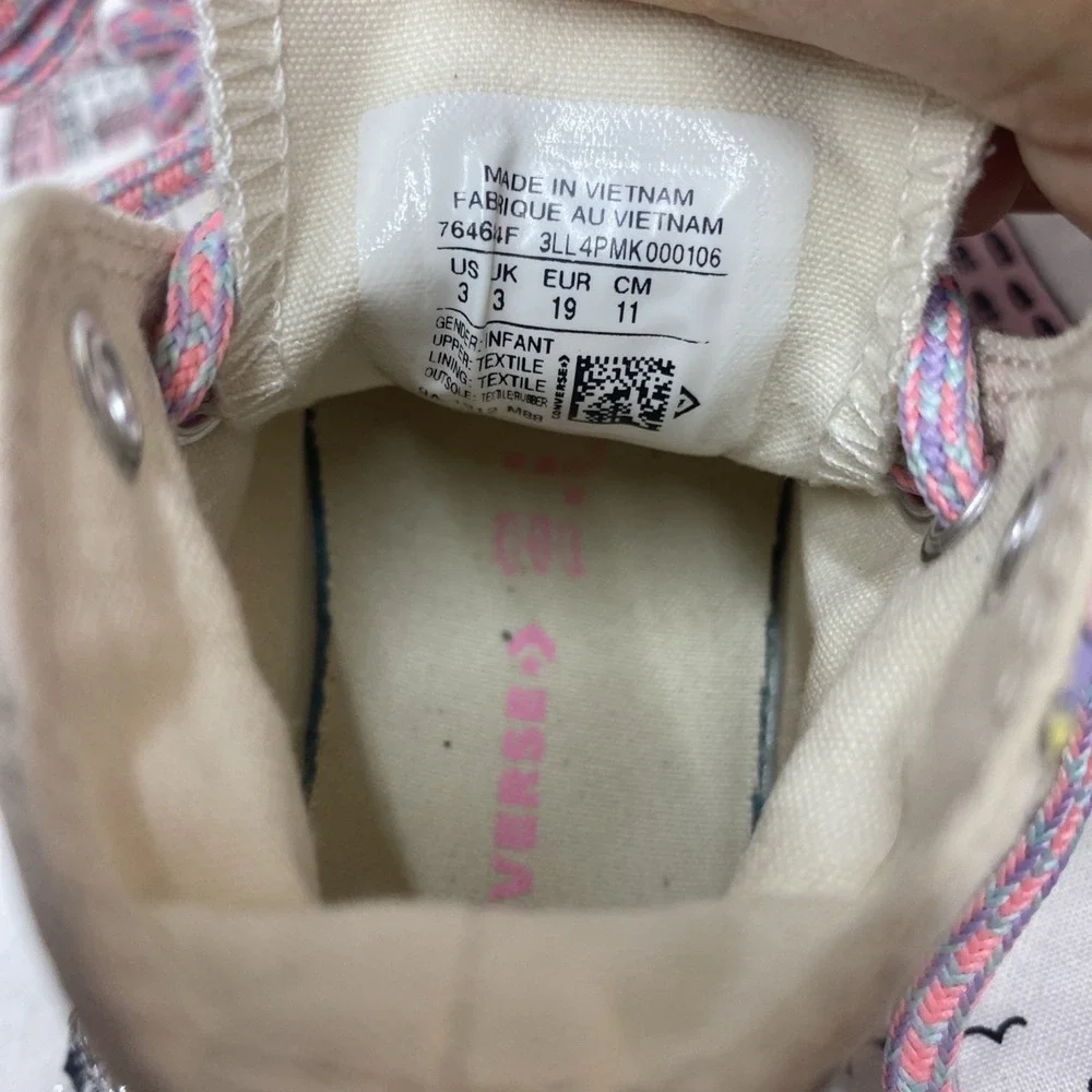 Converse Chuck Taylor Infant Size 3 Shoes Unicorn And Rainbow Sneakers Casual